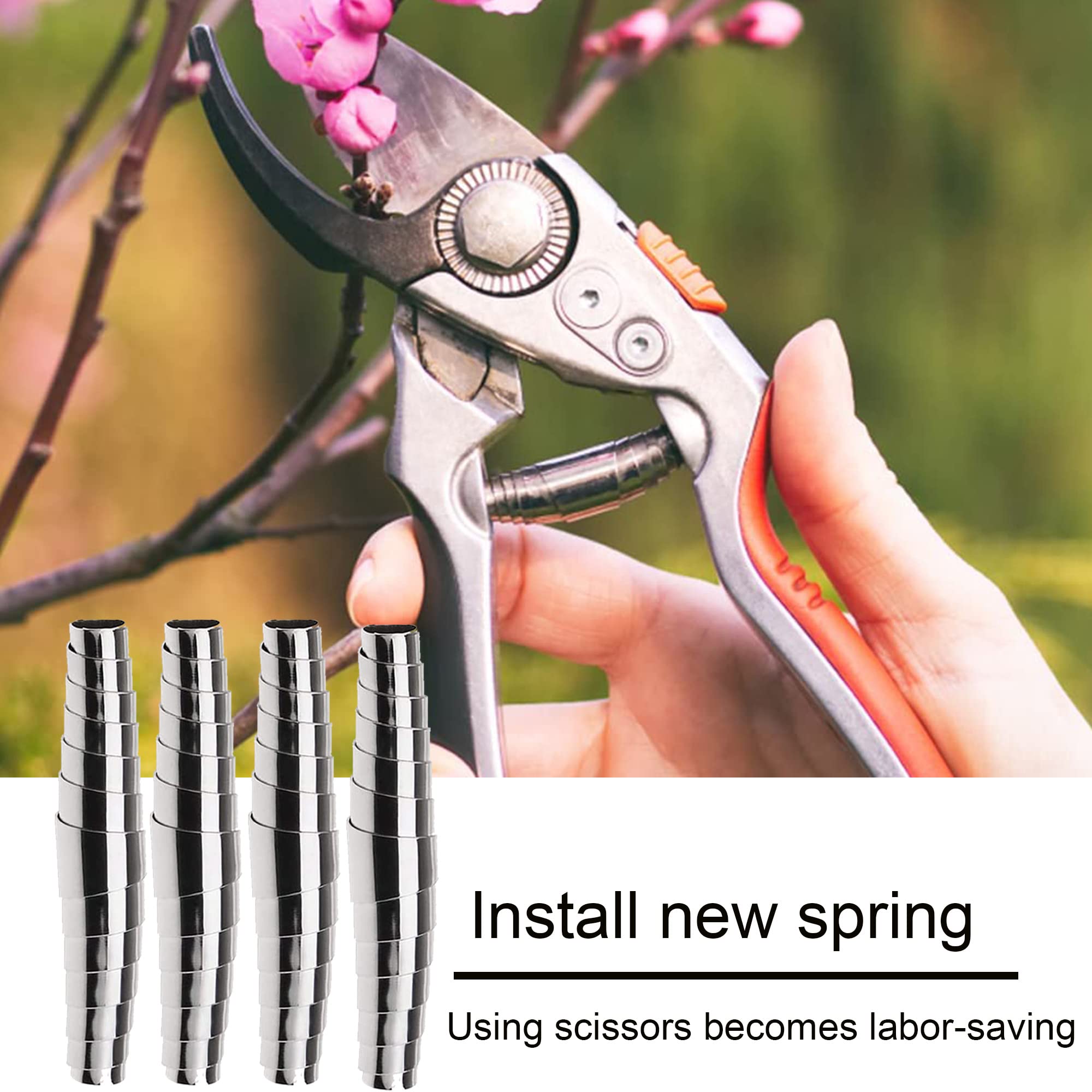 Zestaw 8 sprężyn zapasowych do sekatorów - Akcesoria ogrodnicze poprawiające wydajność cięcia - obrazek 5