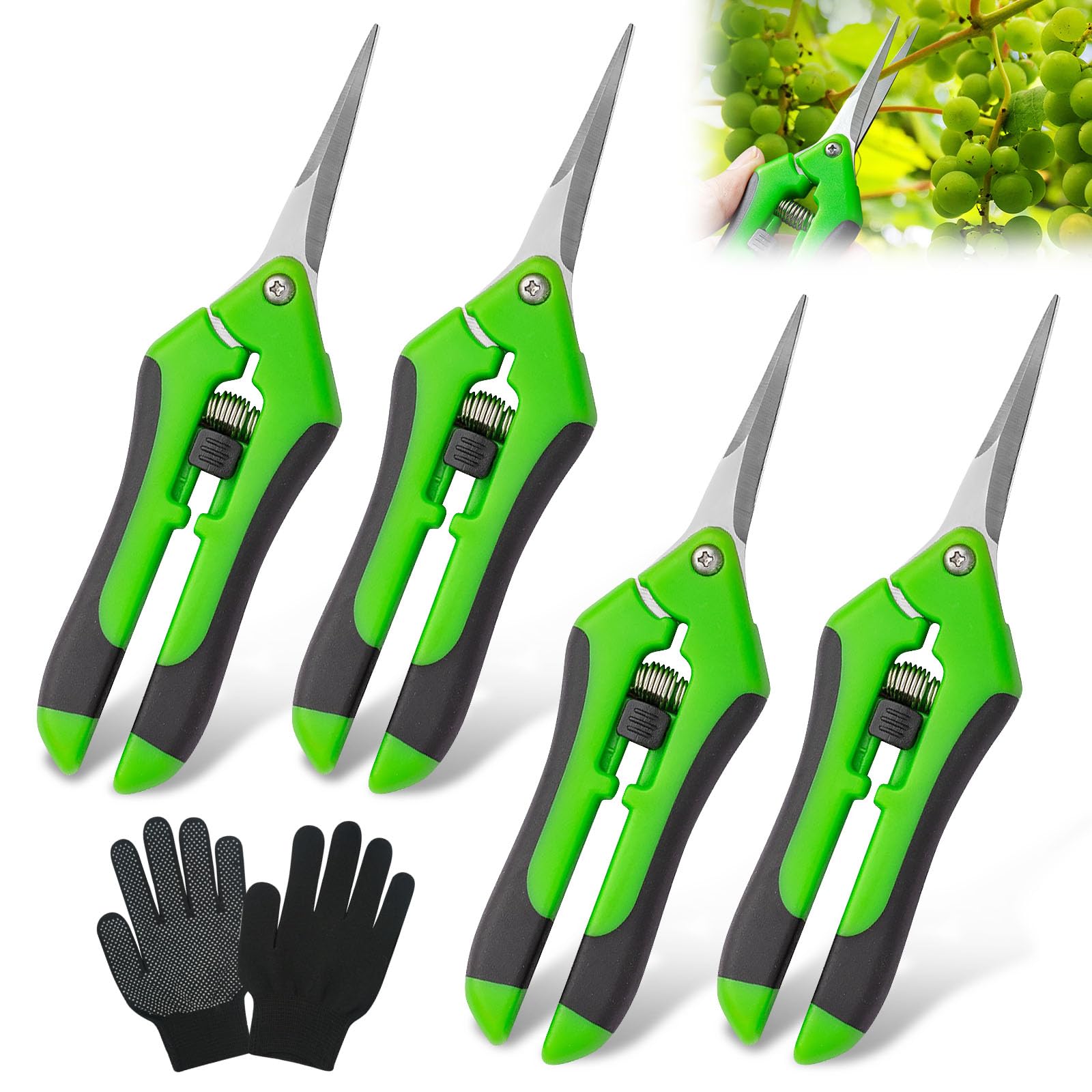 Zestaw 4 małych nożyczek do przycinania - Sekatory ogrodowe bonsai