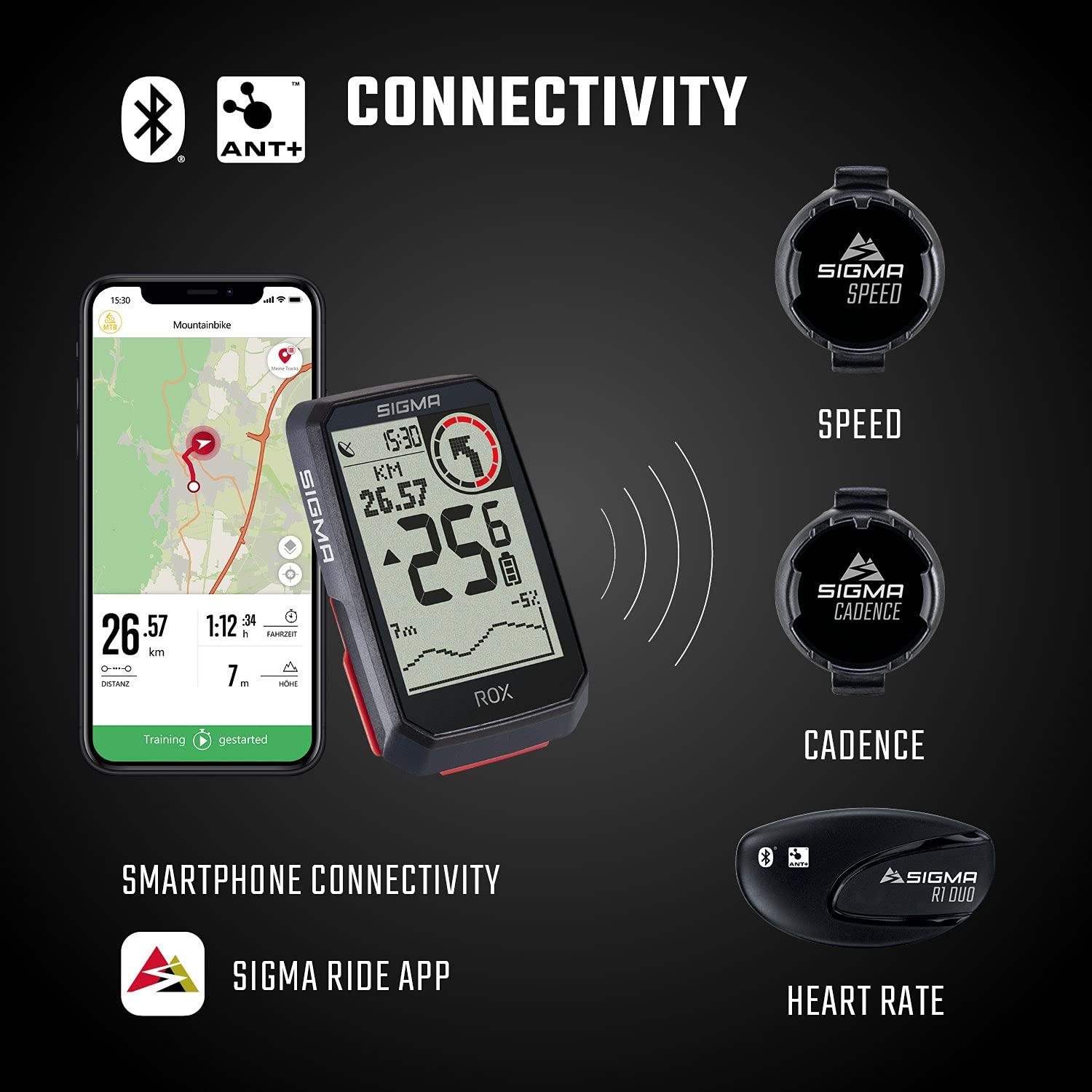 SIGMA ROX 4.0 White | Komputer rowerowy bezprzewodowo GPS i nawigacja, - obrazek 5