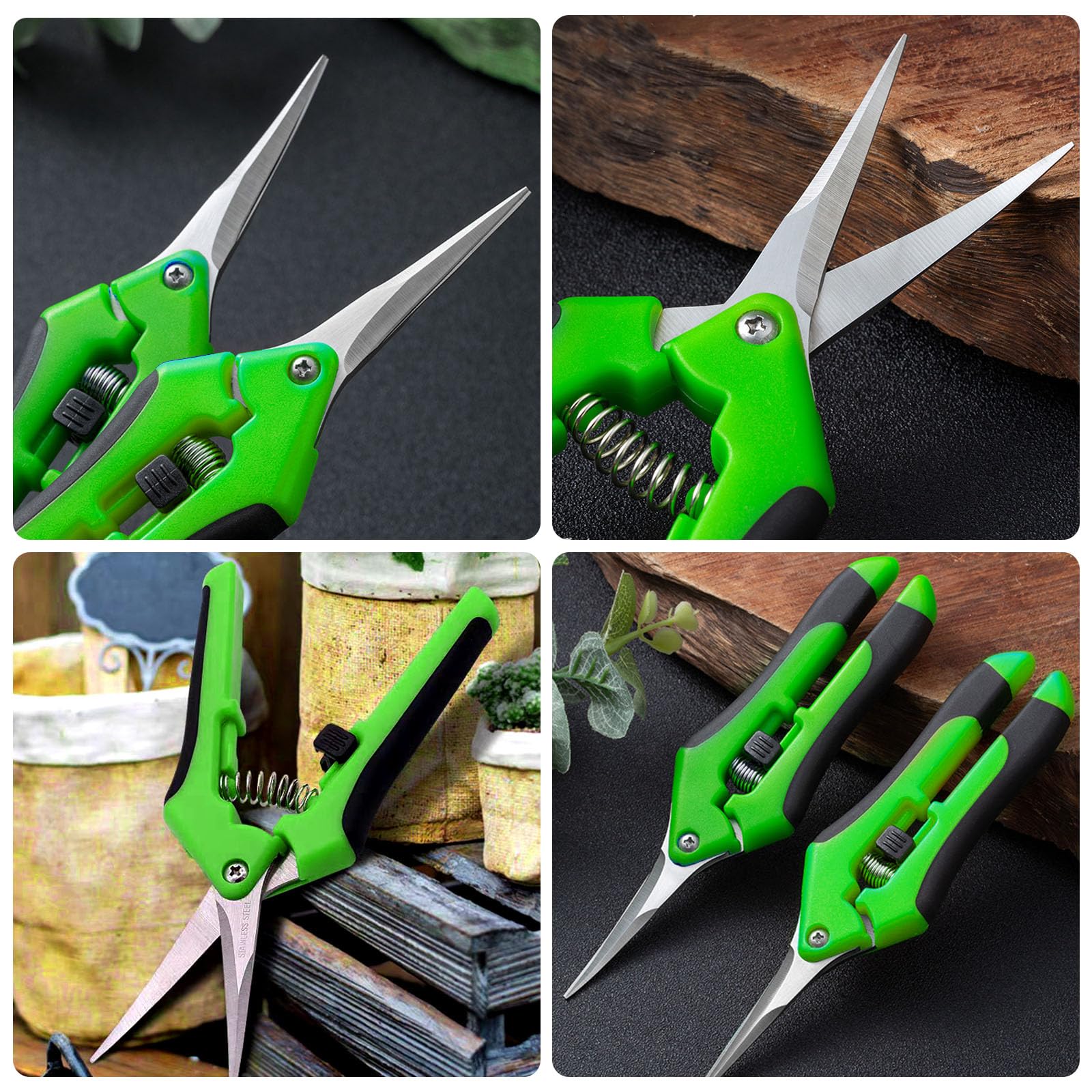 Zestaw 4 małych nożyczek do przycinania - Sekatory ogrodowe bonsai - obrazek 3