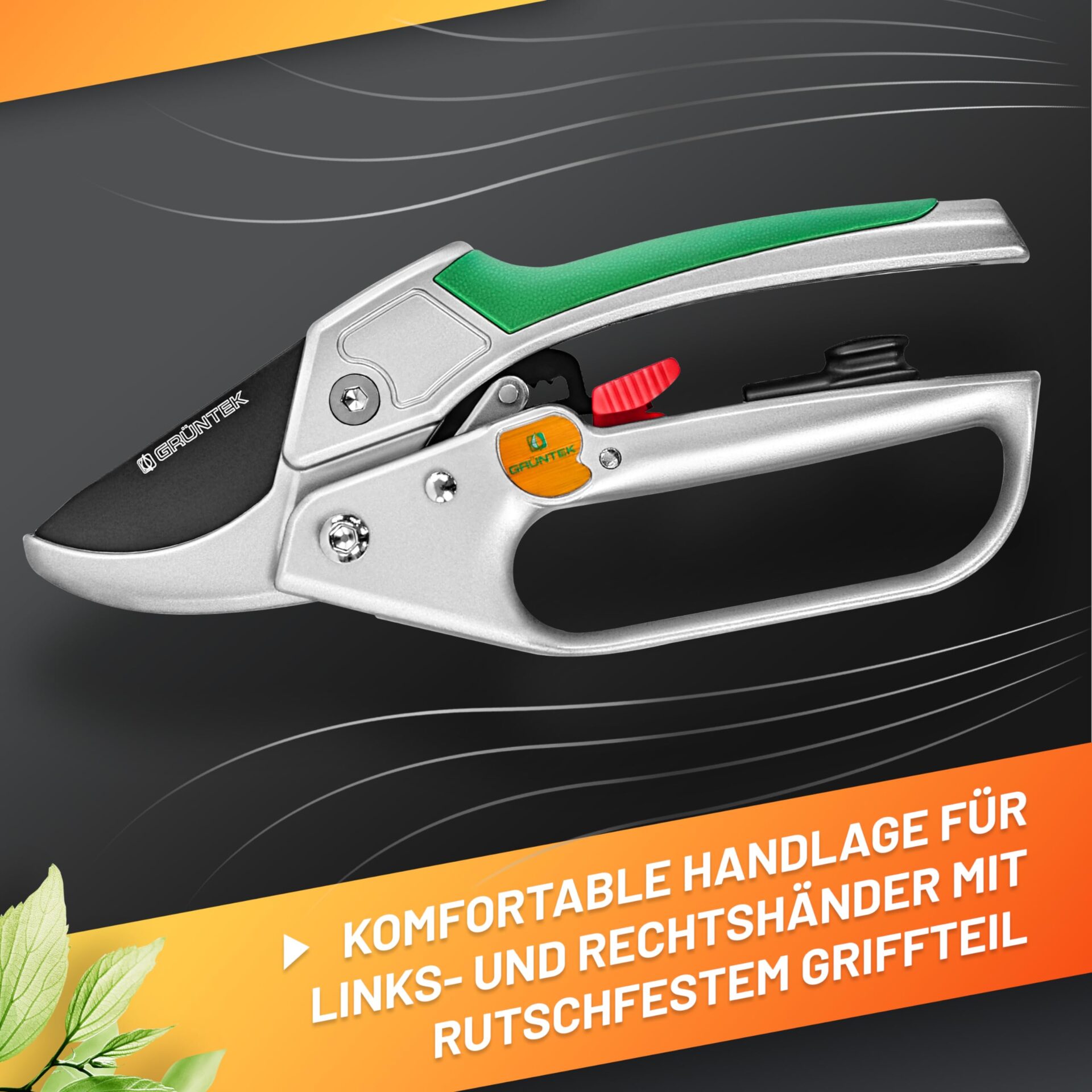 GRÜNTEK Condor Sekatory z grzechotką, 200 mm, ostrze SK5, cięcie 20 mm - obrazek 4