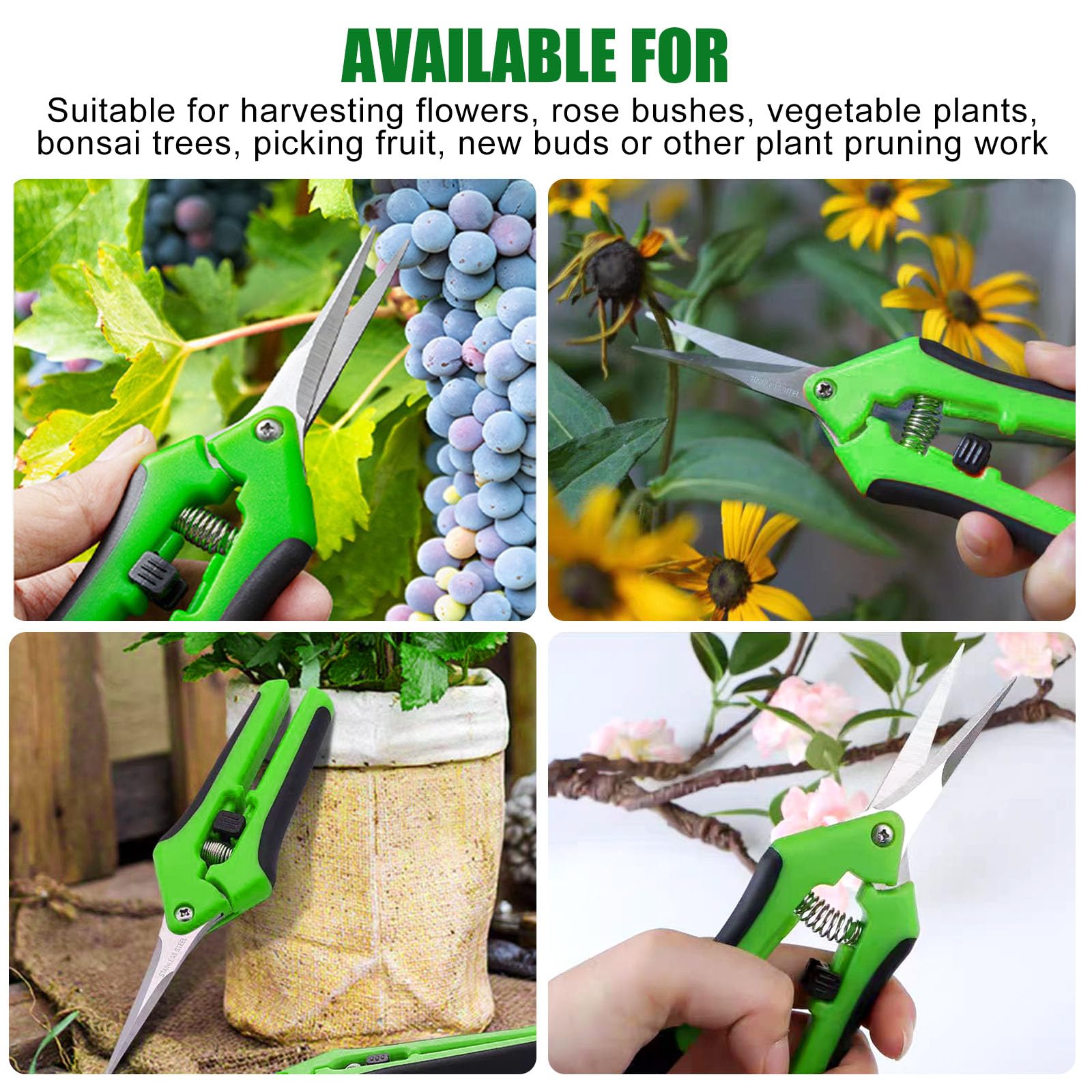 Zestaw 4 małych nożyczek do przycinania - Sekatory ogrodowe bonsai - obrazek 2