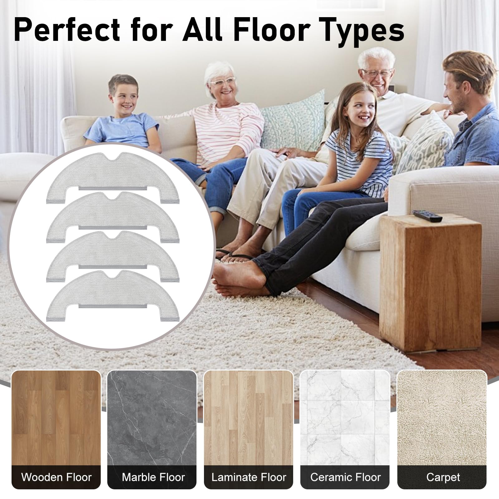 Podkładki do mopa dla Dreame Bot Z10 Pro L10 Plus - 10 szt - obrazek 5