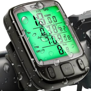 Retoo Prędkościomierz Rowerowy, Wodoodporny, Kilometry Rowerowe, Liczn