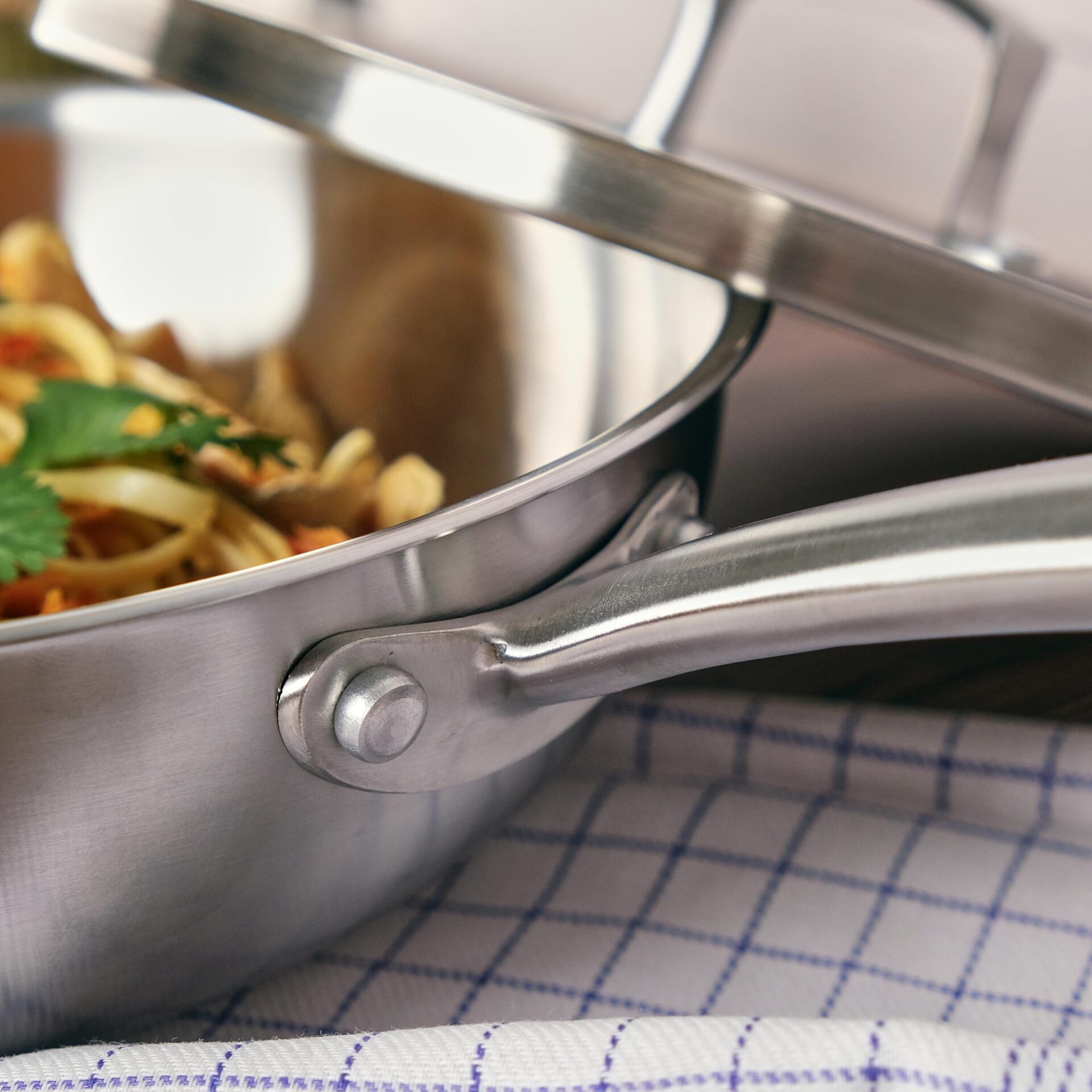 KAMBERG - Wok Ø24 cm ze stali nierdzewnej 18/10 Triply - bez PFAS - Po - obrazek 5