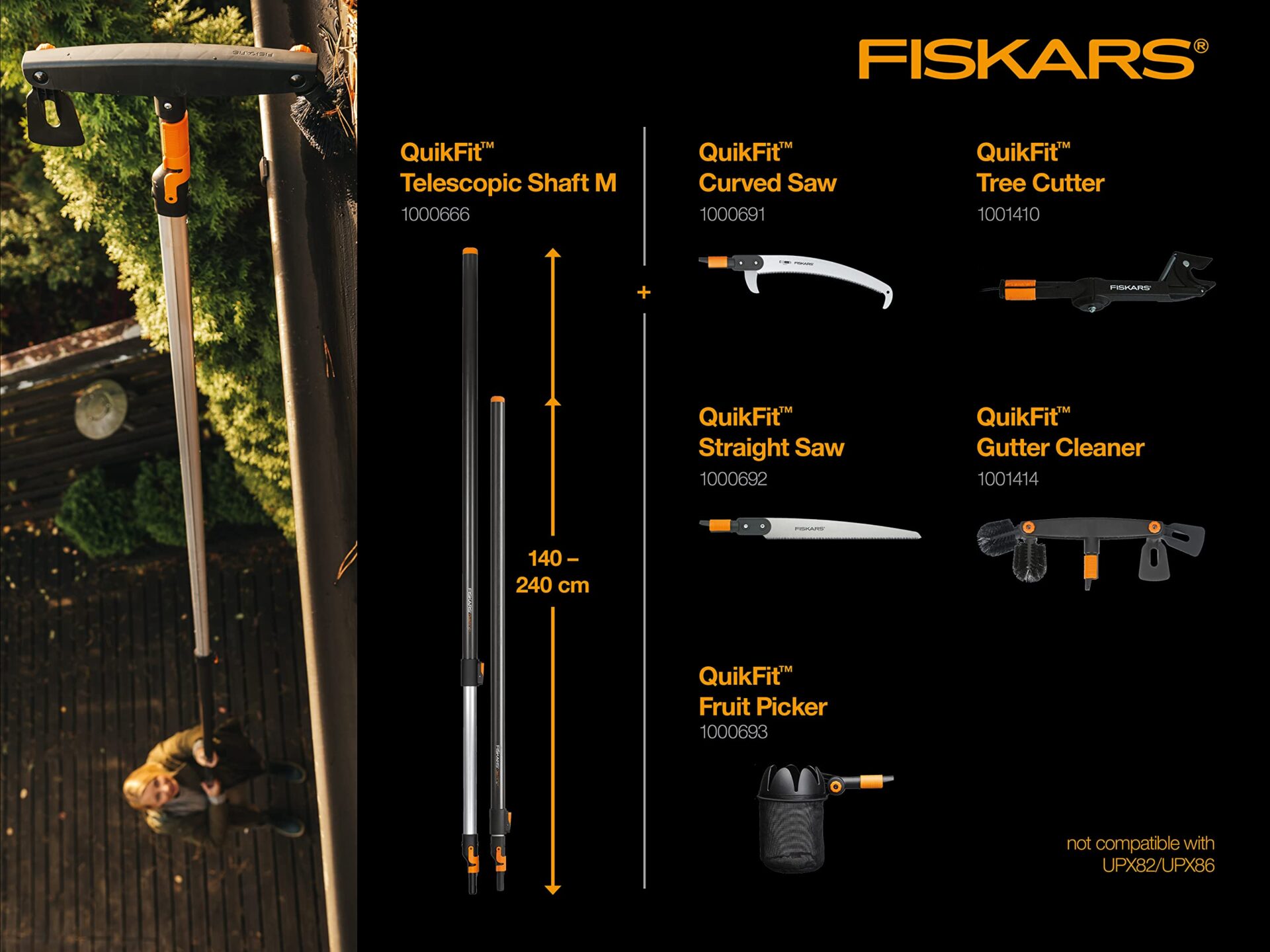 Fiskars Quikfit Sekator Ogrodniczy, Czarny/Pomarańczowy, Ø 3,2 cm - obrazek 4