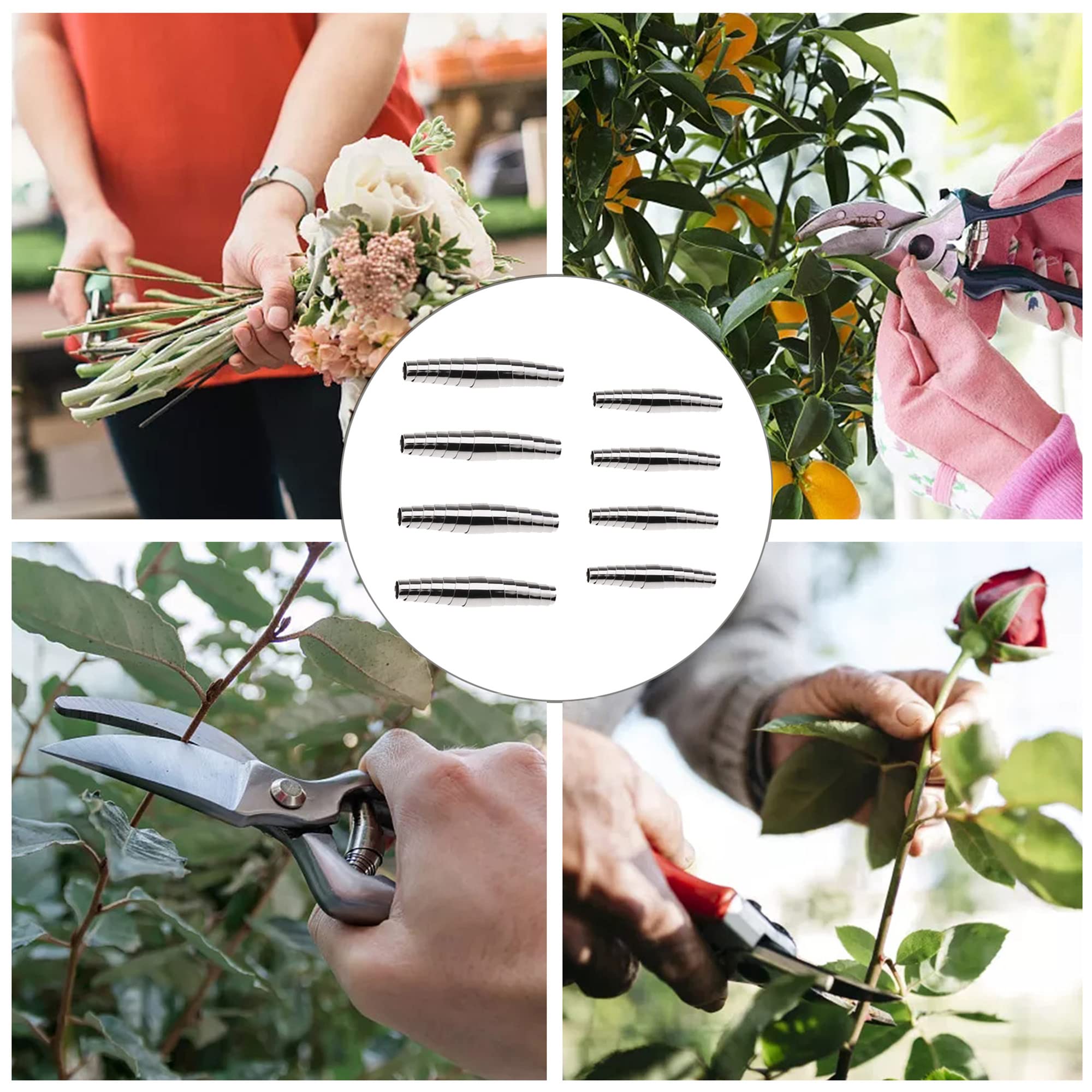 Zestaw 8 sprężyn zapasowych do sekatorów - Akcesoria ogrodnicze poprawiające wydajność cięcia - obrazek 2