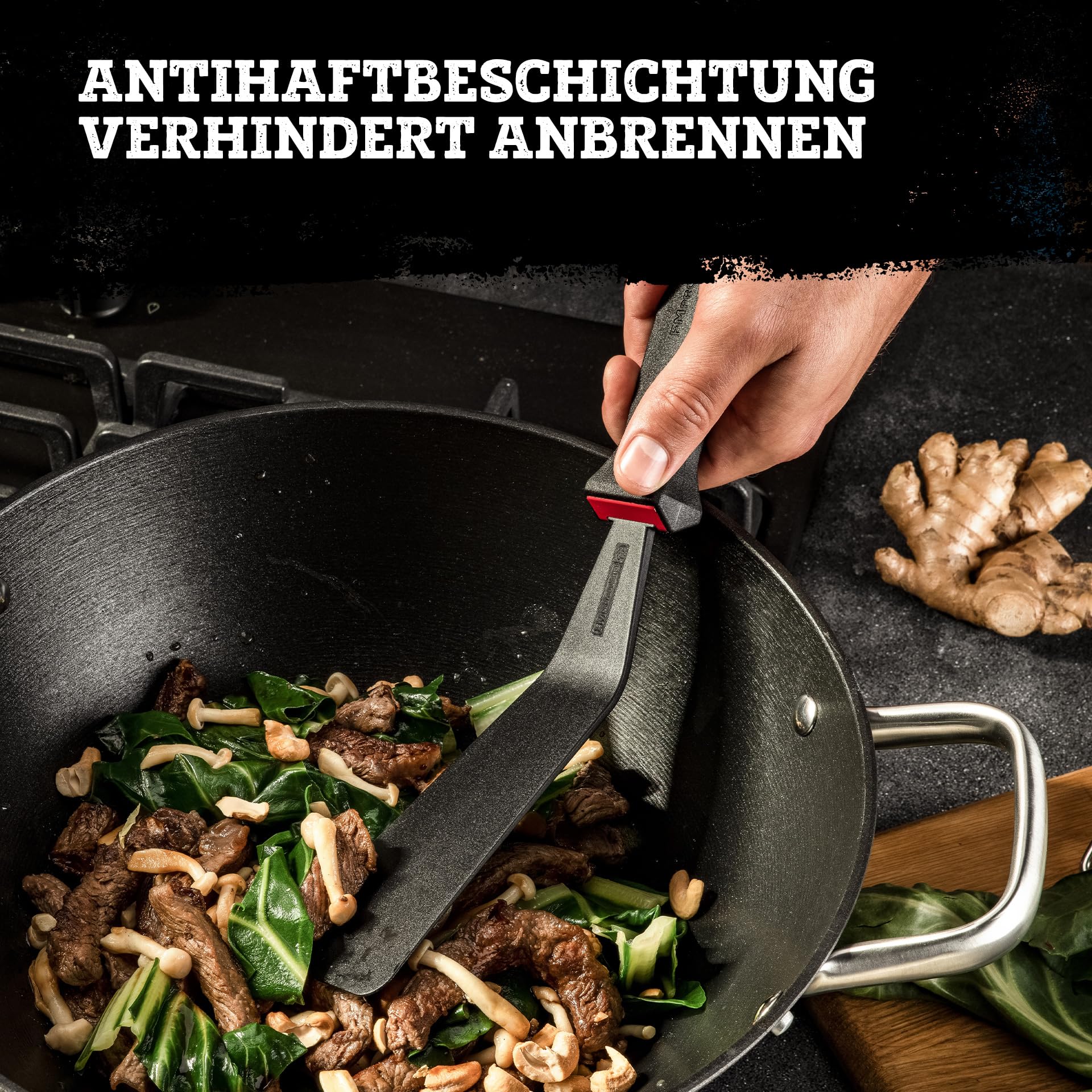 FMProfessional Force Wok z żeliwa 32 cm - patelnia wok z Optymalnej ja - obrazek 5