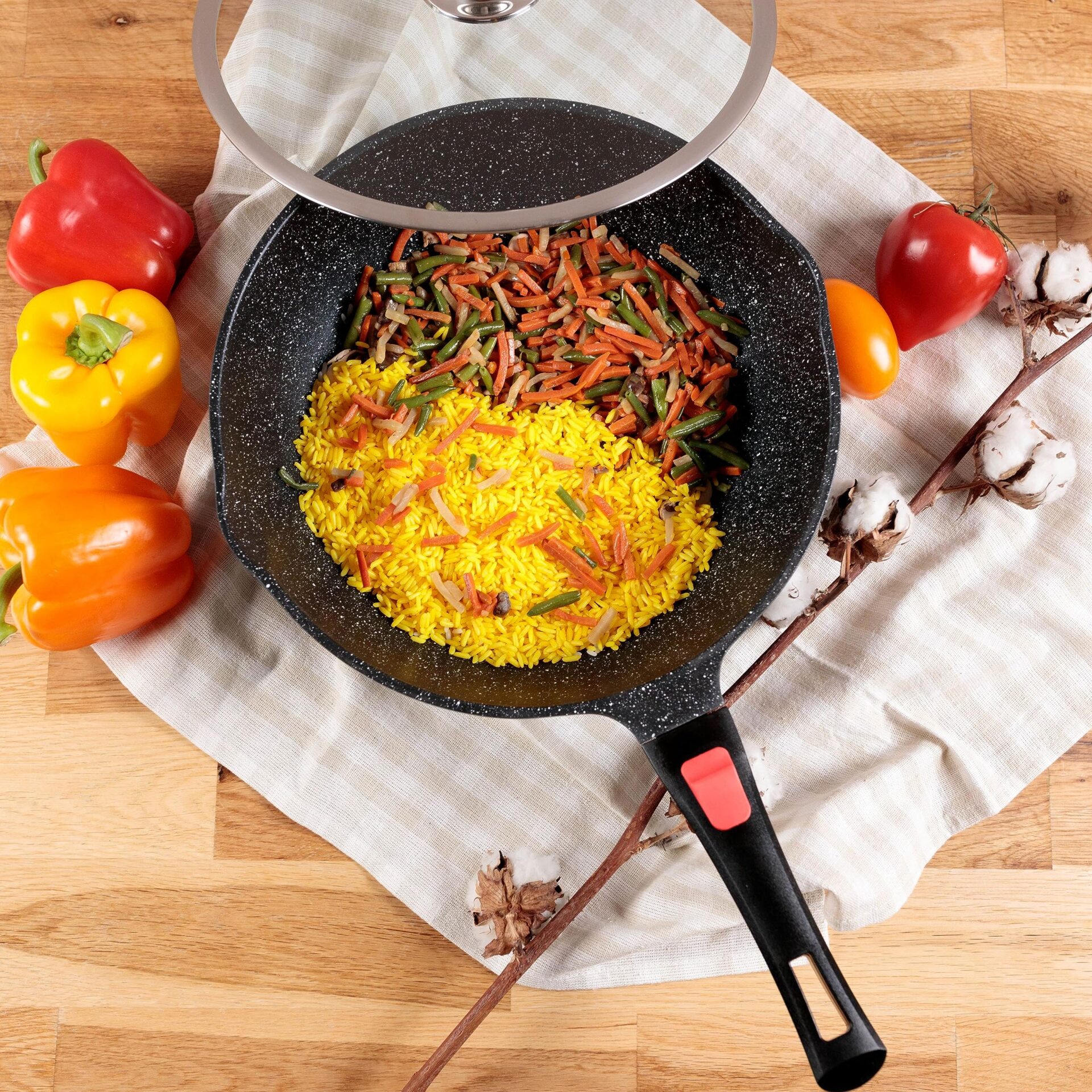 Kamberg 0008056, Wok, 28 Cm, Zdejmowany Uchwyt, Stop Aluminium, Powłok - obrazek 4