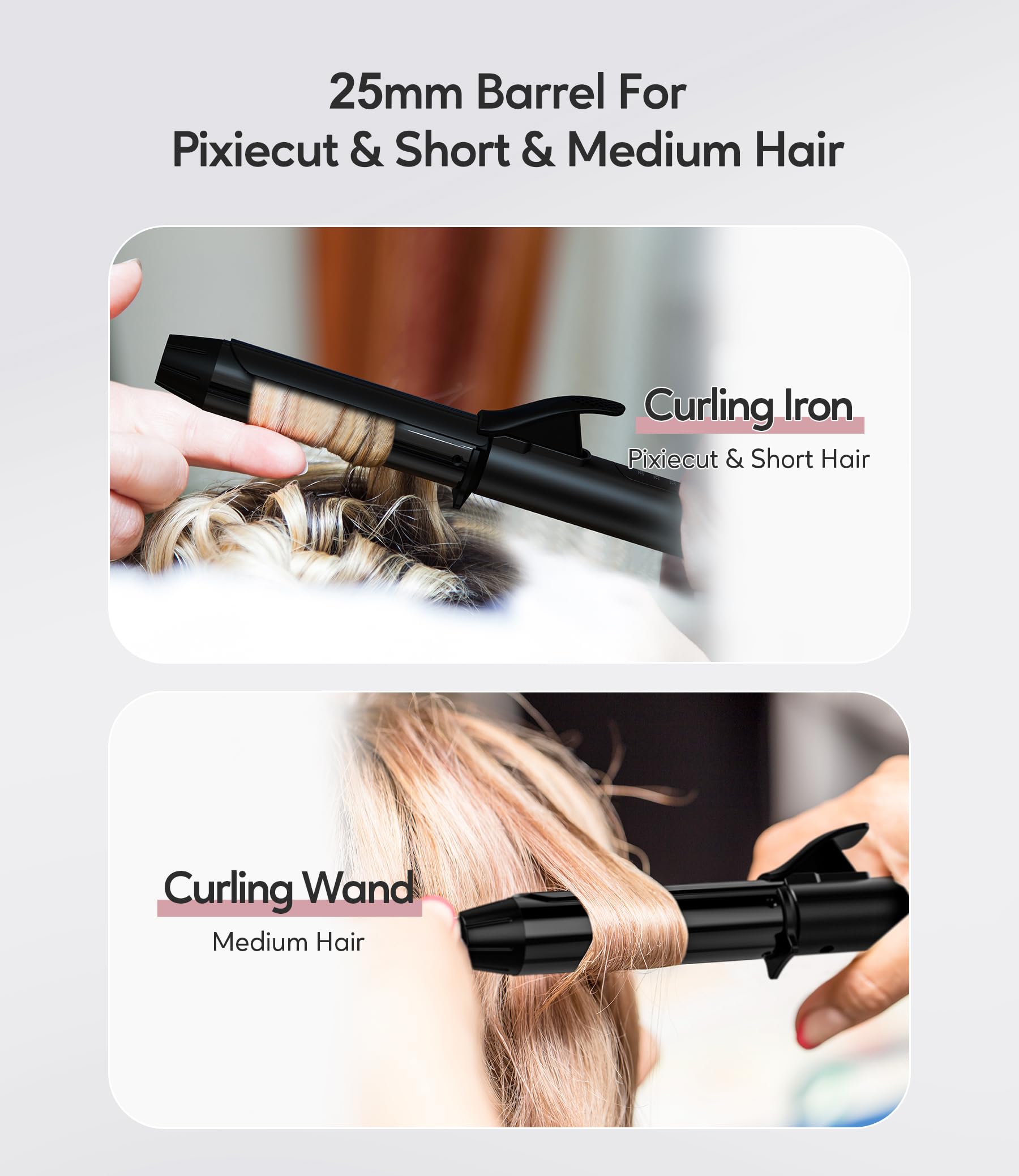 Podróżna lokówka 25 mm z olejkiem arganowym i regulowanymi temperaturami - obrazek 4