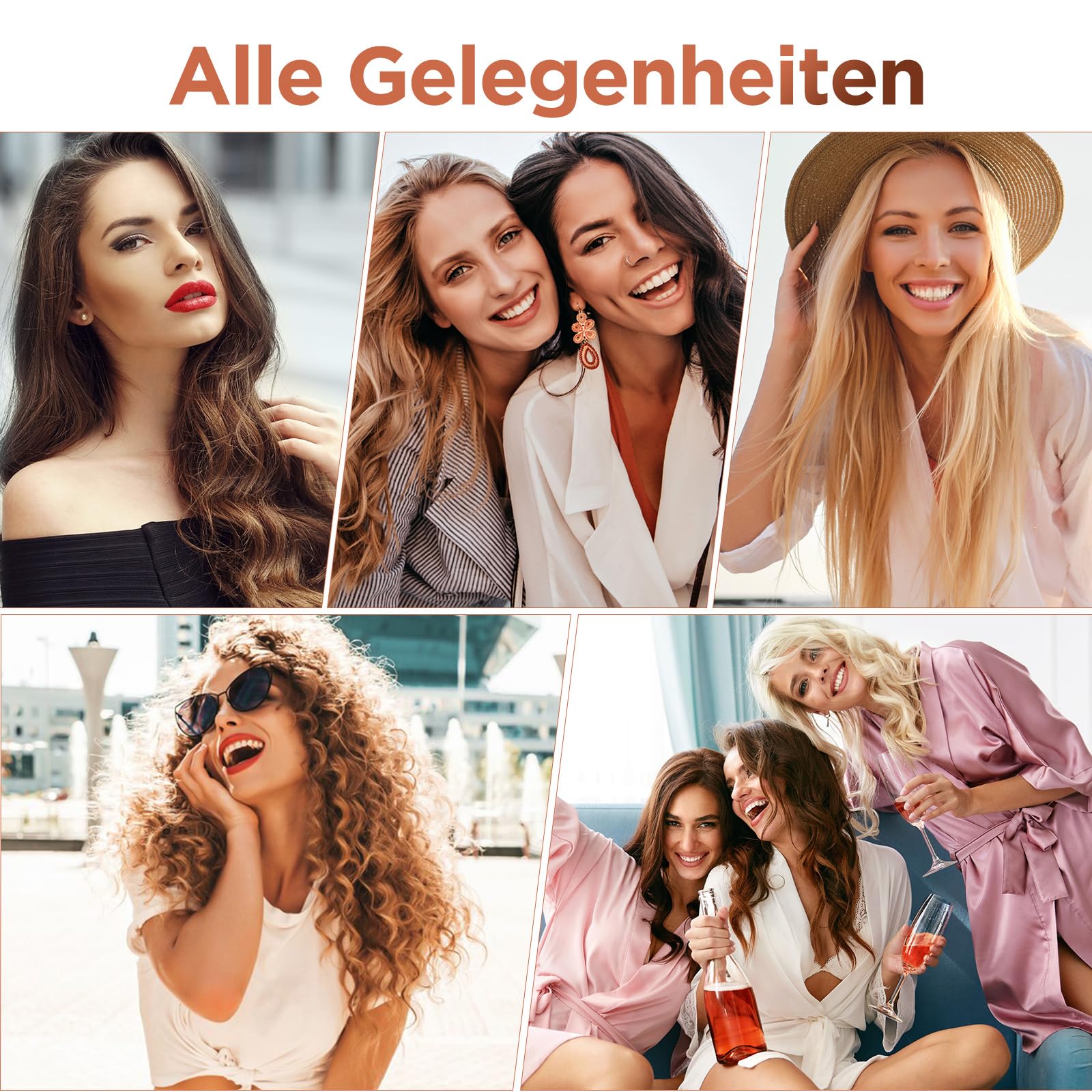 BESTOPE MIX Lokówka do włosów, 5 w 1, 3 beczki, z różnymi końcówkami, - obrazek 2