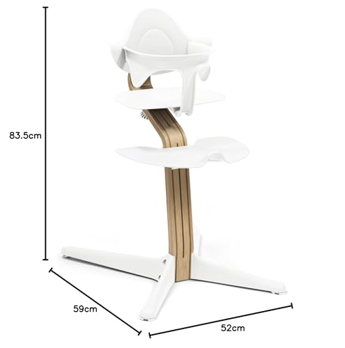 Dębowe krzesełko Stokke Nomi z zestawem dla niemowląt, czarne - inspir - obrazek 2