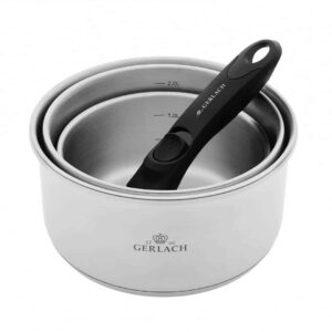 Gerlach Smart Steel Zestaw Garnków Indukcja Stal Nierdzewna Wielowarst