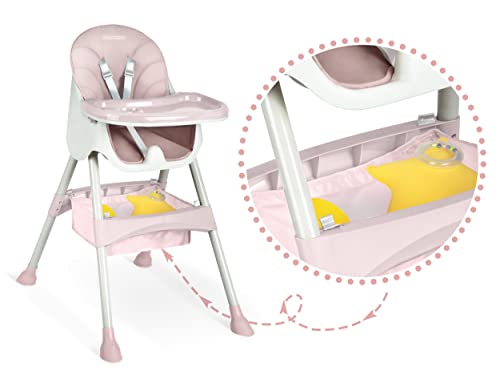 Ricokids Krzesełko do karmienia Milo dla dzieci składane tacka - obrazek 6
