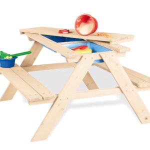 Children's picnic bench 'Matsch-Nicki für 4', natural