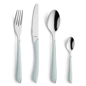 Kuppels Prisma 24-częściowy zestaw sztućców dla 6 osób - stal nierdzewna, miętowe uchwyty