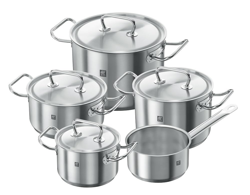 ZWILLING Kochtopf-Set, 5-tlg., 4 Deckel, Induktionsgeeignet, Edelstahl