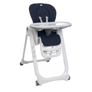 Krzesełko Polly Magic Relax dla dzieci 0-3 lata, regulowane, składane, niebieskie