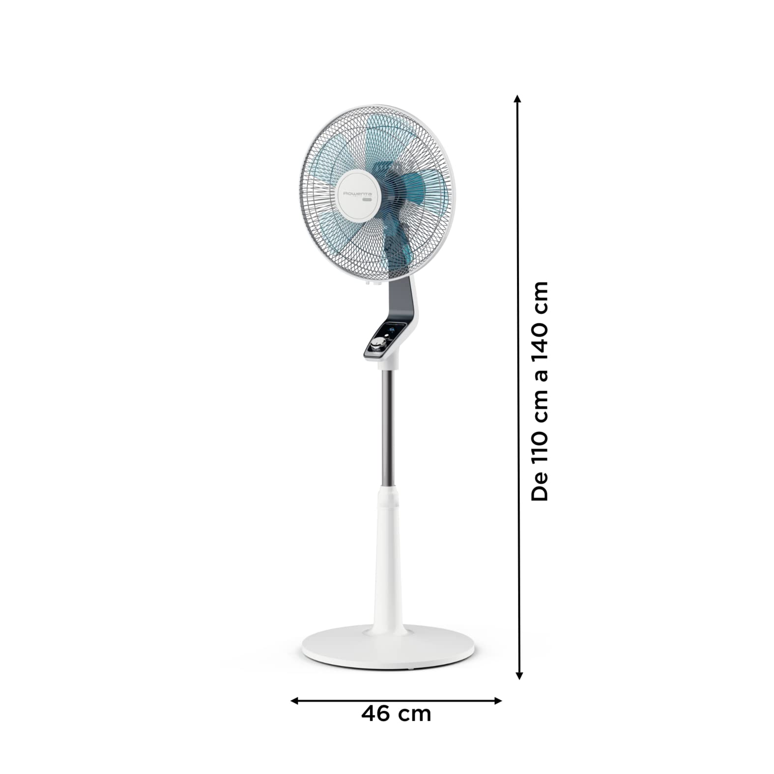 Rowenta Turbo Silence Extreme Wentylator, Biały/Niebieski, 40 cm - obrazek 2