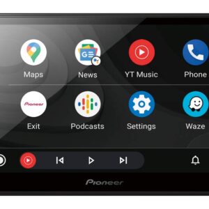 Pioneer SPH-DA160DAB-AN 68-calowy odbiornik multimedialny 2-DIN z Apple CarPlay Android Auto DAB+ i Bluetooth w tym antena DAB