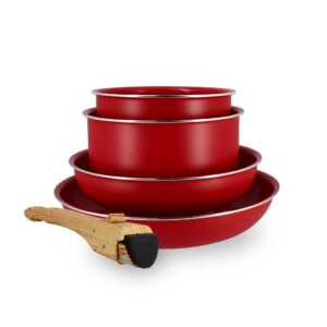 MENASTYL - Naczynia kuchenne 5-częściowy Celadon - Aluminium z recykli