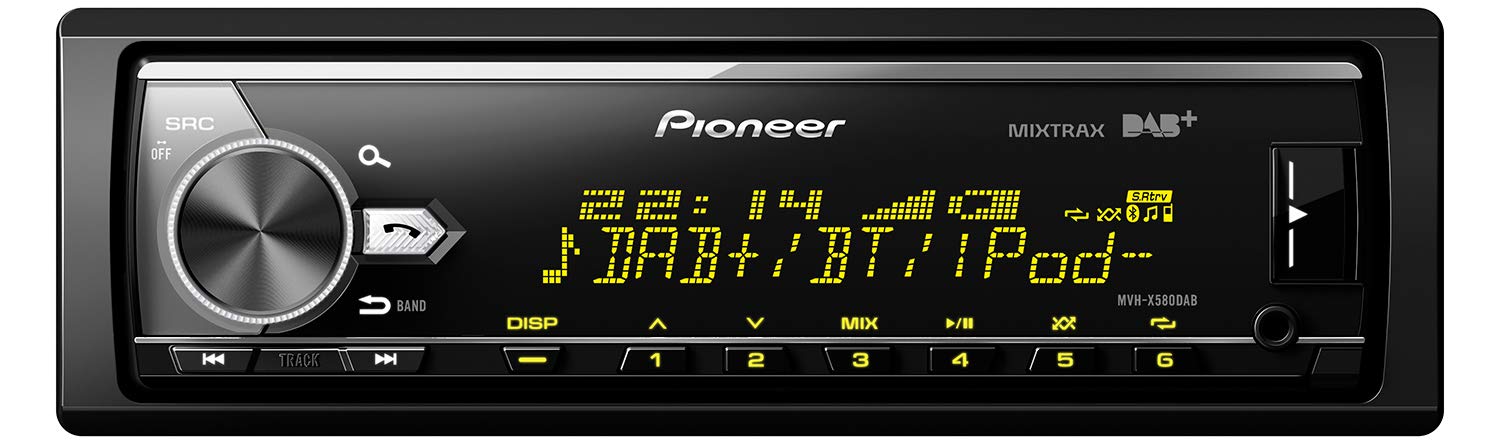 Pioneer MVH-X580DAB radio samochodowe DAB+ tuner, przyłącze do pilota