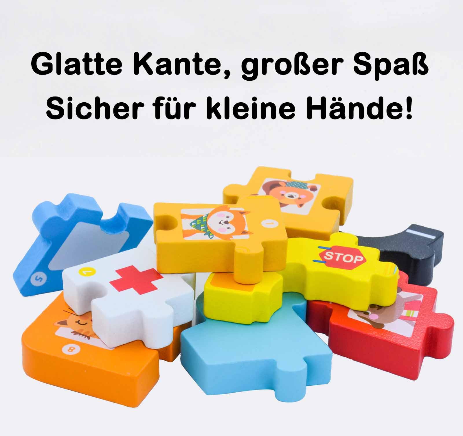 Drewniane Puzzle Montessori Dr. MUYA - Samochody Strażacki i Policyjny 3-5 lat - obrazek 6