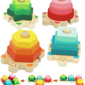 Drewniana zabawka do sortowania od 1 roku, puzzle wtykowe, drewniana z