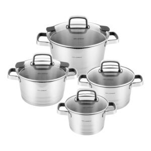 FLORINA Zestaw garnków Smart I 8-częściowy zestaw garnków z wysokiej j