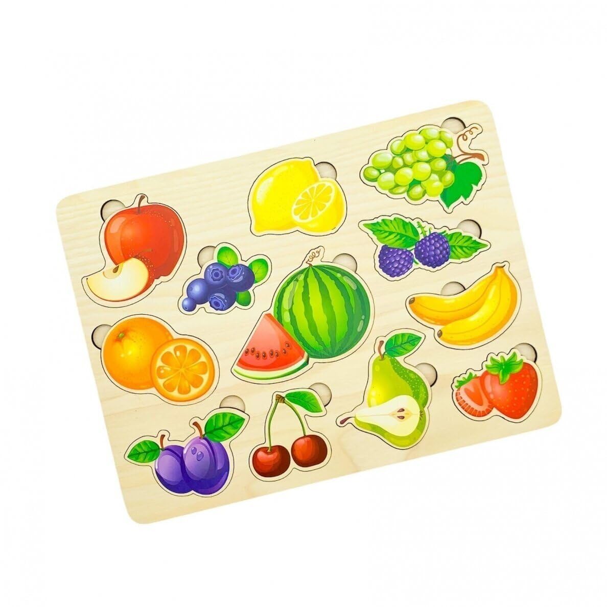 FANCY BABY Drewniane Puzzle Montessori 3w1, Zestaw Układanek dla Dziec - obrazek 4