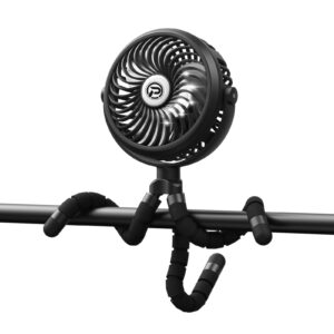 Mini Ventilador USB,2600mAh alimentado por batería oscilante 360° Gira