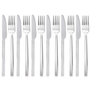 Zestaw sztućców QUCHER 12-częściowy ze stali nierdzewnej - idealny do zmywarki