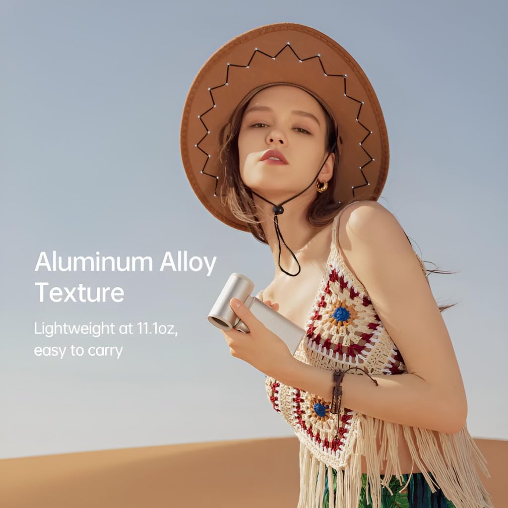 JISULIFE Przenośny ręczny wentylator turbo, 100 prędkości, regulowany - obrazek 3