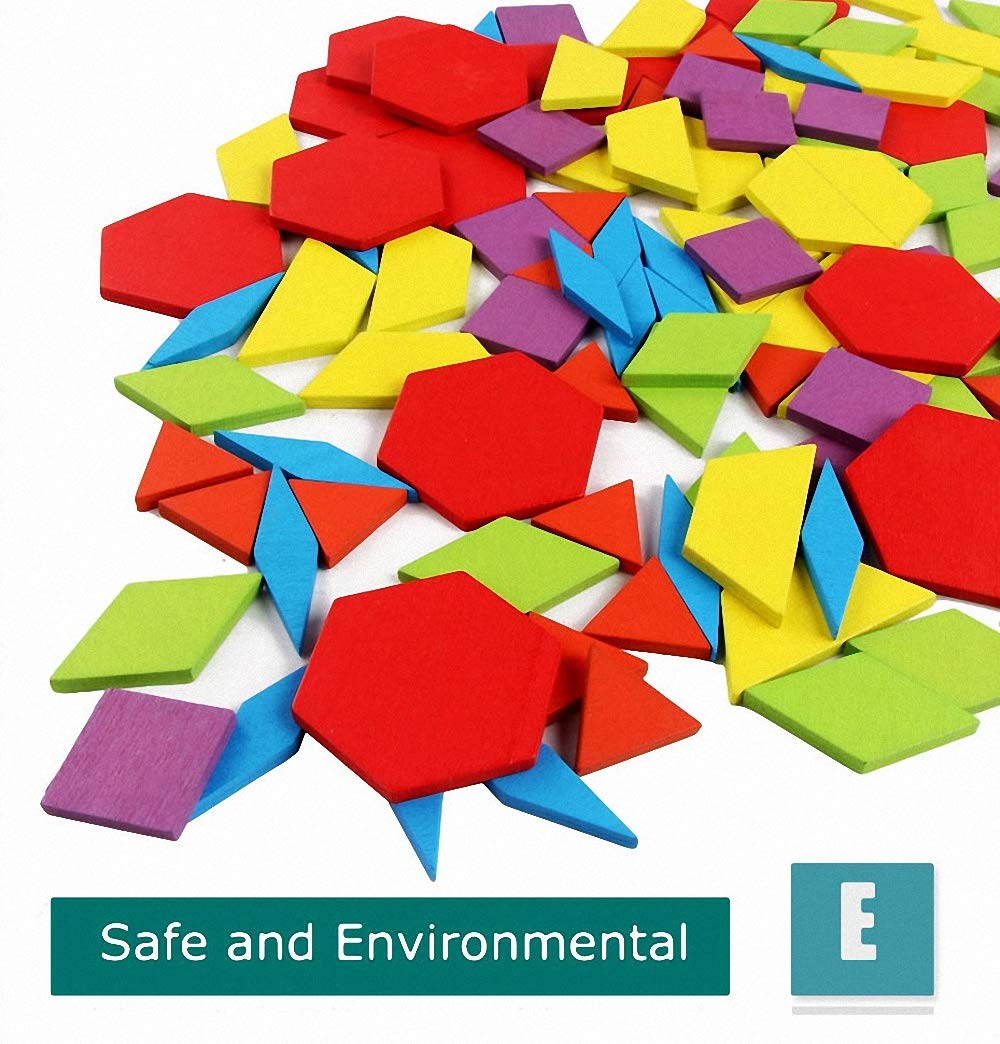 Tangram Montessori puzzle dziecięce, geometryczne kształty - puzzle z - obrazek 4