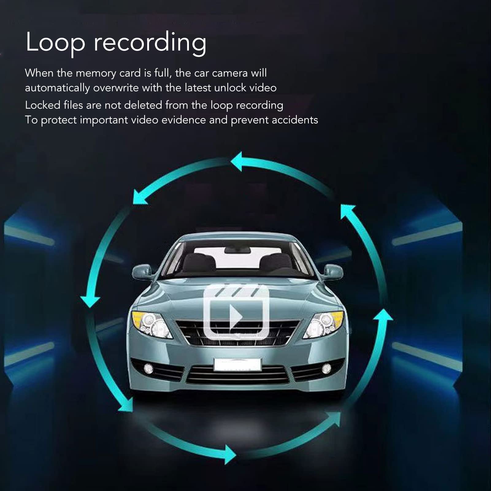 Kamera samochodowa 316" HD, 360° obrotowy obiektyw, Night Vision, detekcja ruchu - obrazek 7