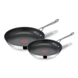 TEFAL E304S2 Jamie Olivier Cooks Direct Zestaw patelni 24/28 cm, stal