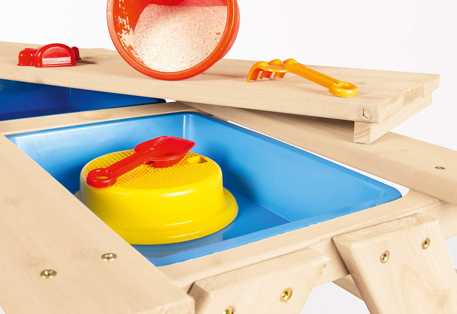 Children's picnic bench 'Matsch-Nicki für 4', natural - obrazek 3