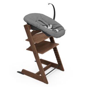 Krzesło dębowe Stokke Tripp Trapp (Warm Brown) z zestawem dla noworodk