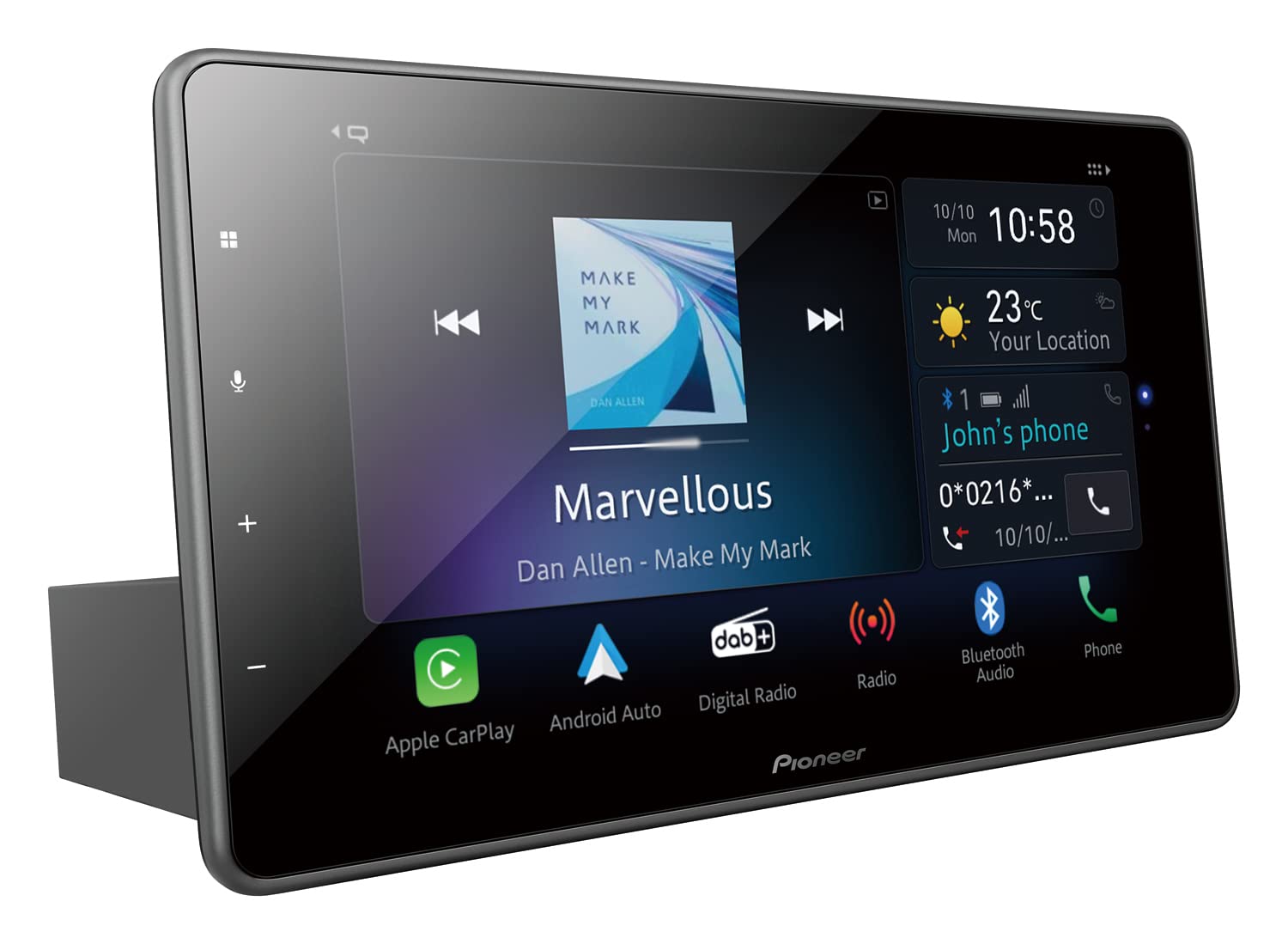 Pioneer SPH-EVO950DAB-UNI2– uniwersalny odbiornik multimedialny 1DIN pojemnościowy panel dotykowy 9" z Wi-Fi Apple CarPlay Android Auto i DAB+