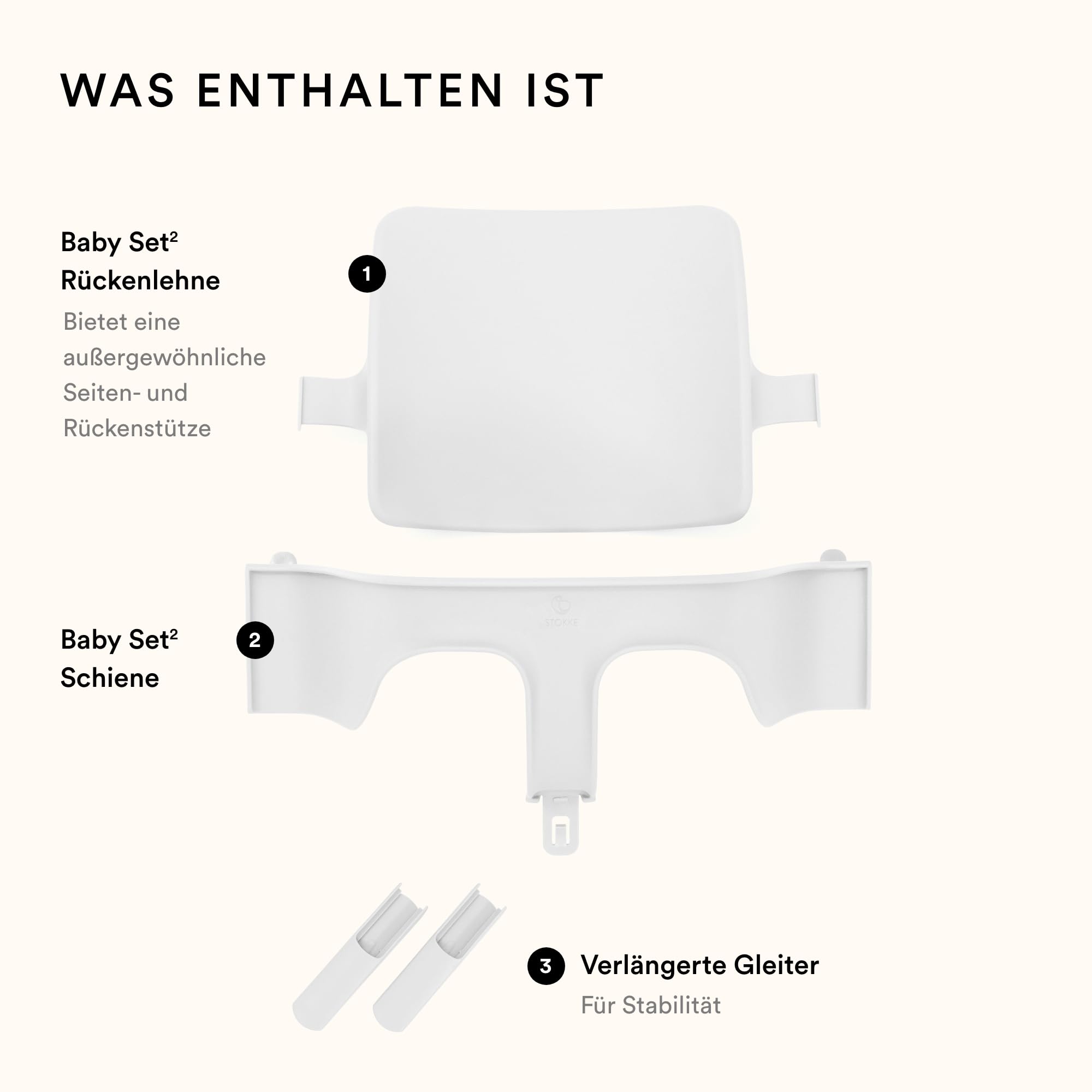 Stokke Tripp Trapp Zestaw dla niemowląt 2, biały - dla dzieci w wieku - obrazek 5