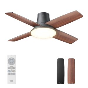 Dreo Cichy wentylator sufitowy z lampą LED, 112 cm, odwracalny, 5CCT,