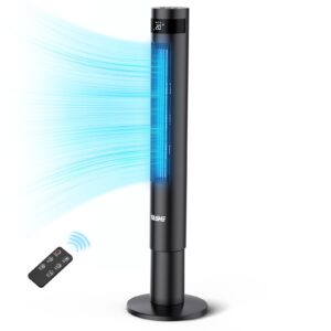 YASHE Wentylator Kolumnowy 43″ Cichy 28 dB z Pilotem, Oscylacja 85°