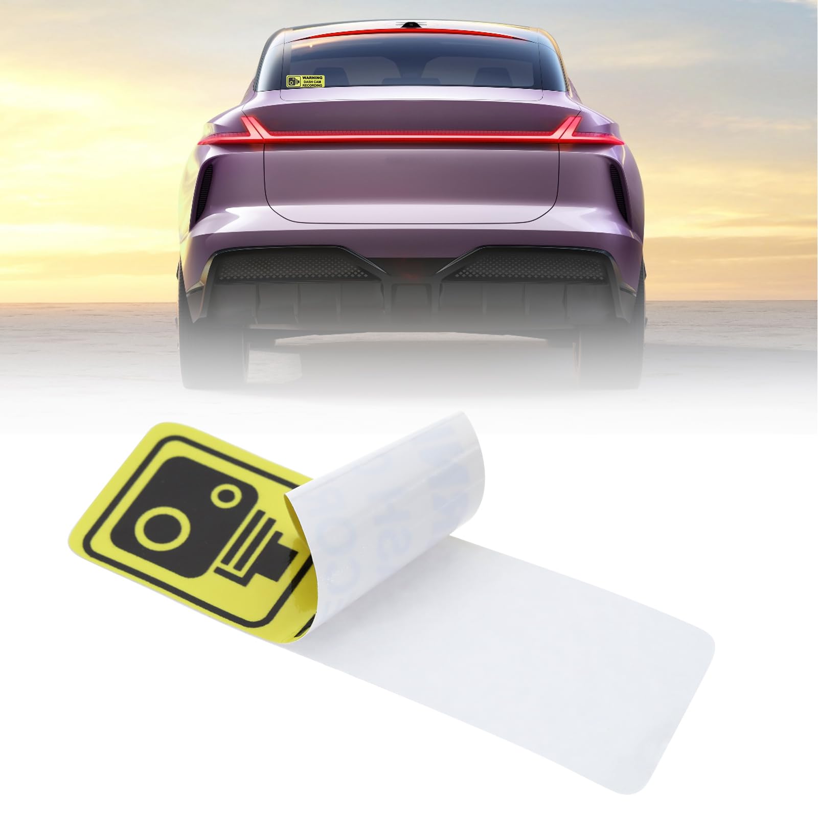 10 Szt. Naklejki Ostrzegawcze Na Kamerę Rozdzielczą PCW 89 x 28 mm - O - obrazek 6