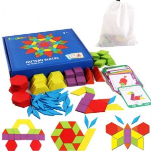 Tangram Montessori puzzle dziecięce, geometryczne kształty - puzzle z
