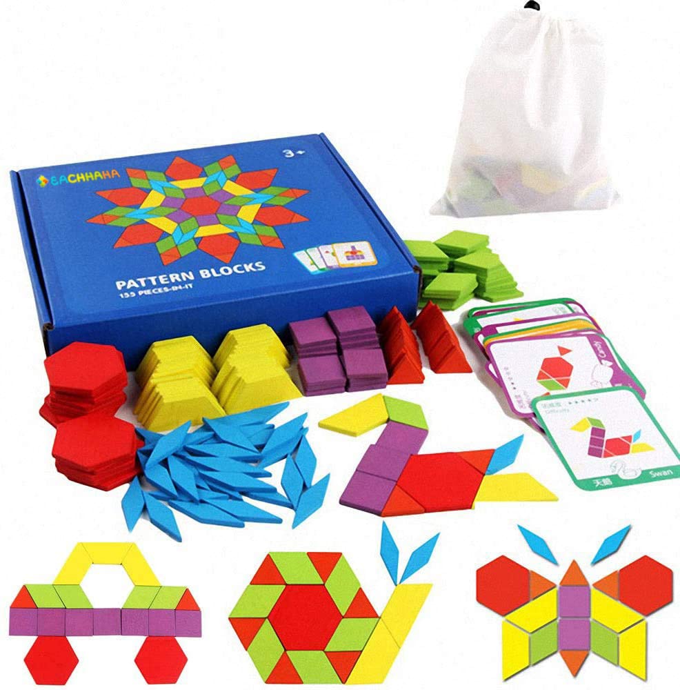 Tangram Montessori puzzle dziecięce, geometryczne kształty - puzzle z
