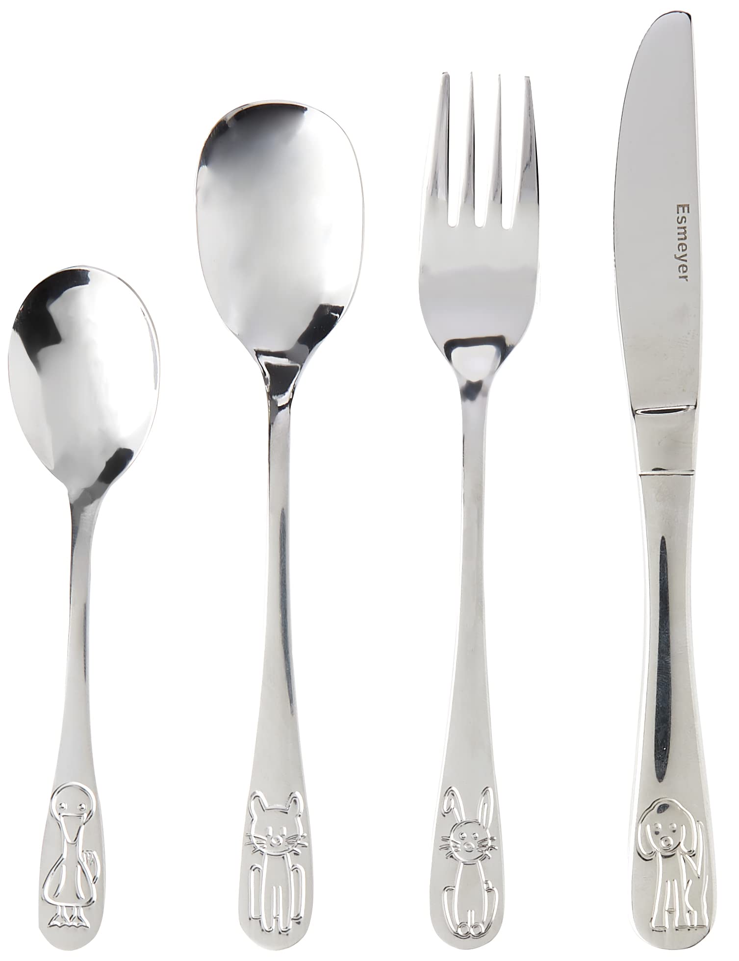 Esmeyer 4-częściowy zestaw sztućców dla dzieci model Bambino ze stali