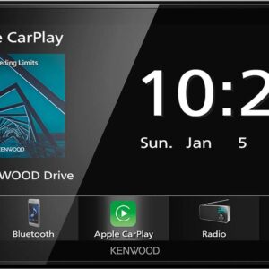 Kenwood DMX5020BTS 173 cm WVGA Digital Media Moniceiver z tunerem FM RDS CarPlay Android Auto Android USB Mirroring Bluetooth pojemnościowym panelem dotykowym i DSP
