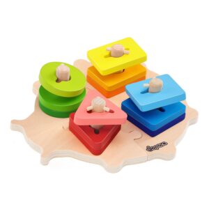 Mystooy Montessori Drewniana Zabawka Puzzle dla Dzieci 1-3 lata