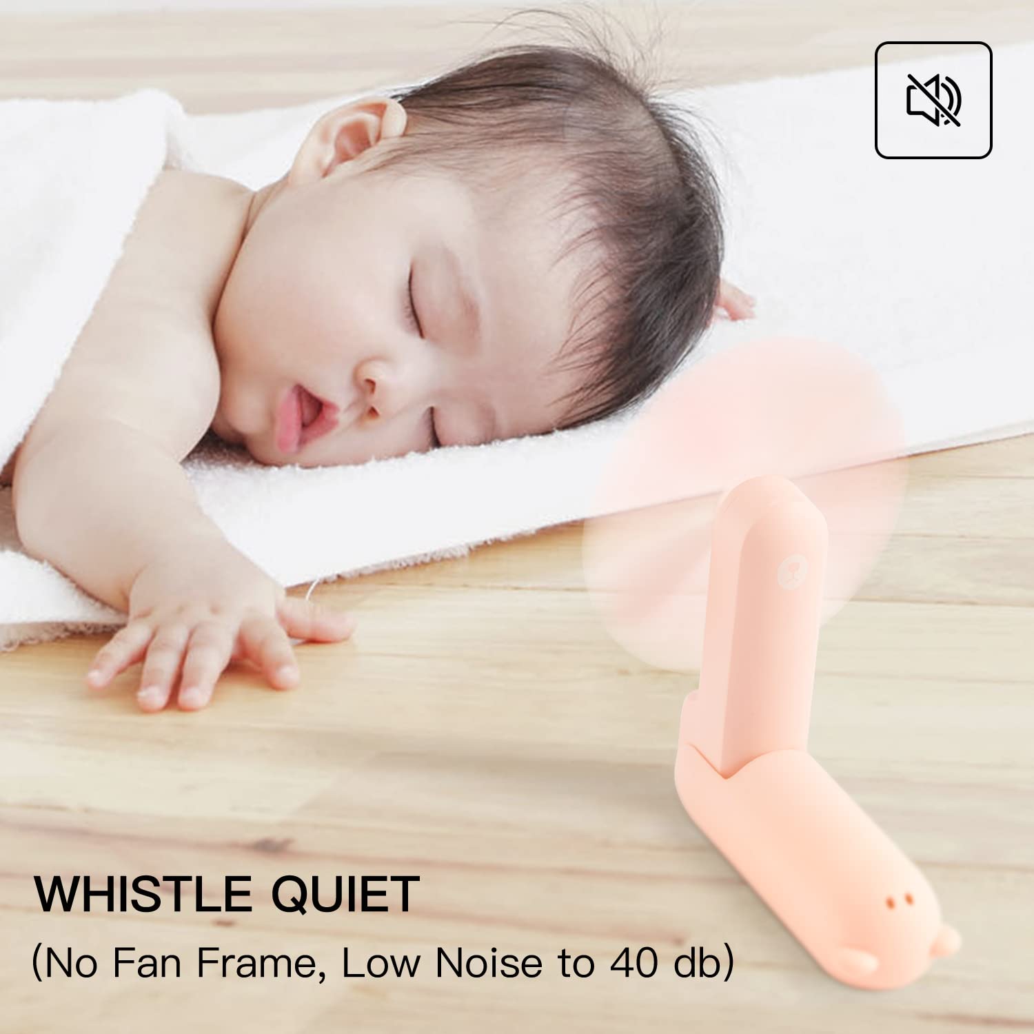 Wentylator przenośny JISULIFE z power bankiem 4800 mAh, maksymalny cza - obrazek 4