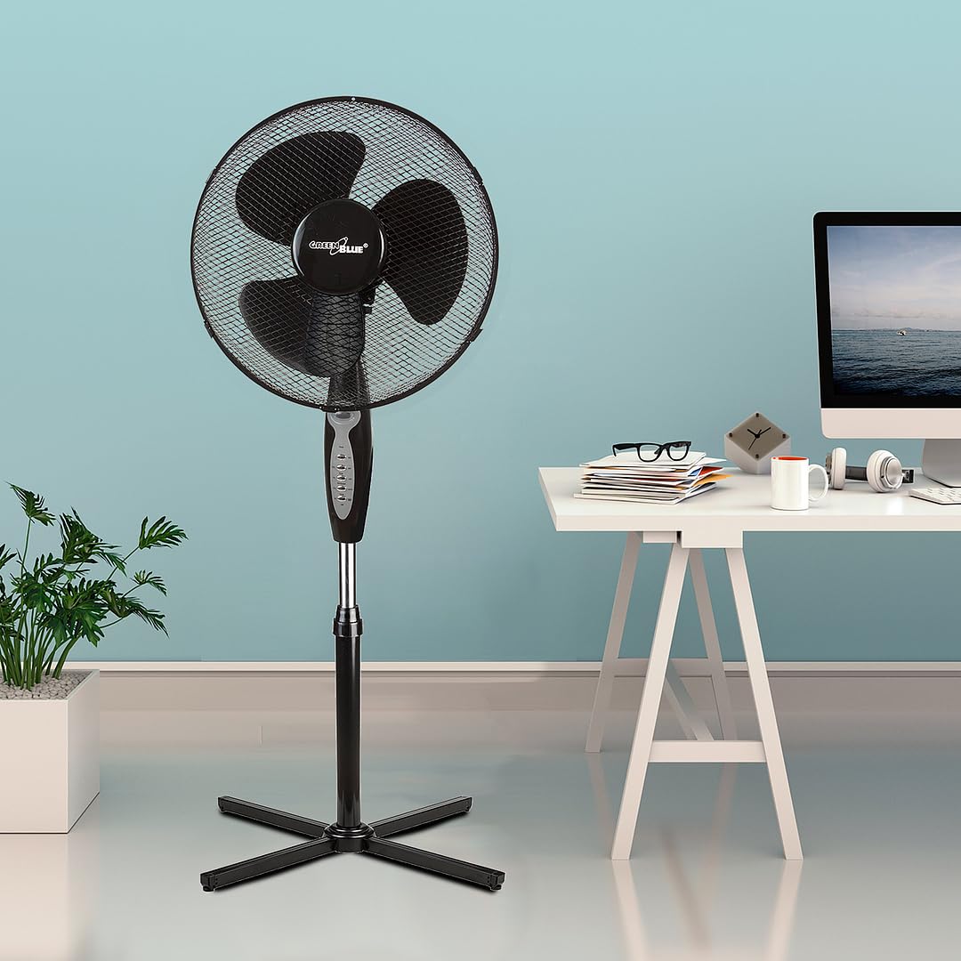 GreenBlue GB580 Wentylator Podłogowy z Pilotem, 3 Prędkości, Cichy, Timer - obrazek 9